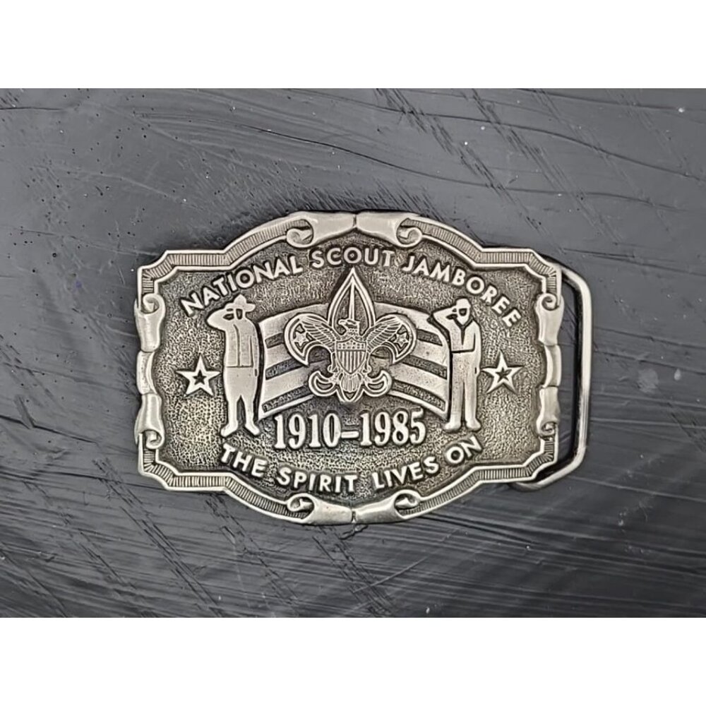 National Scout Jamboree 1910-1985 The Spirit Lives On Texas Western Belt Buckle